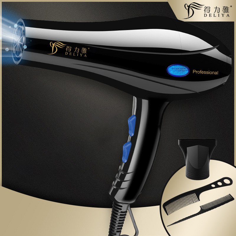 Máy sấy tóc DELIYA công suất lớn 2300W sấy tóc nhanh chóng có các phụ kiện đi kèm giúp làm tóc chuyên nghiệp - 8090
