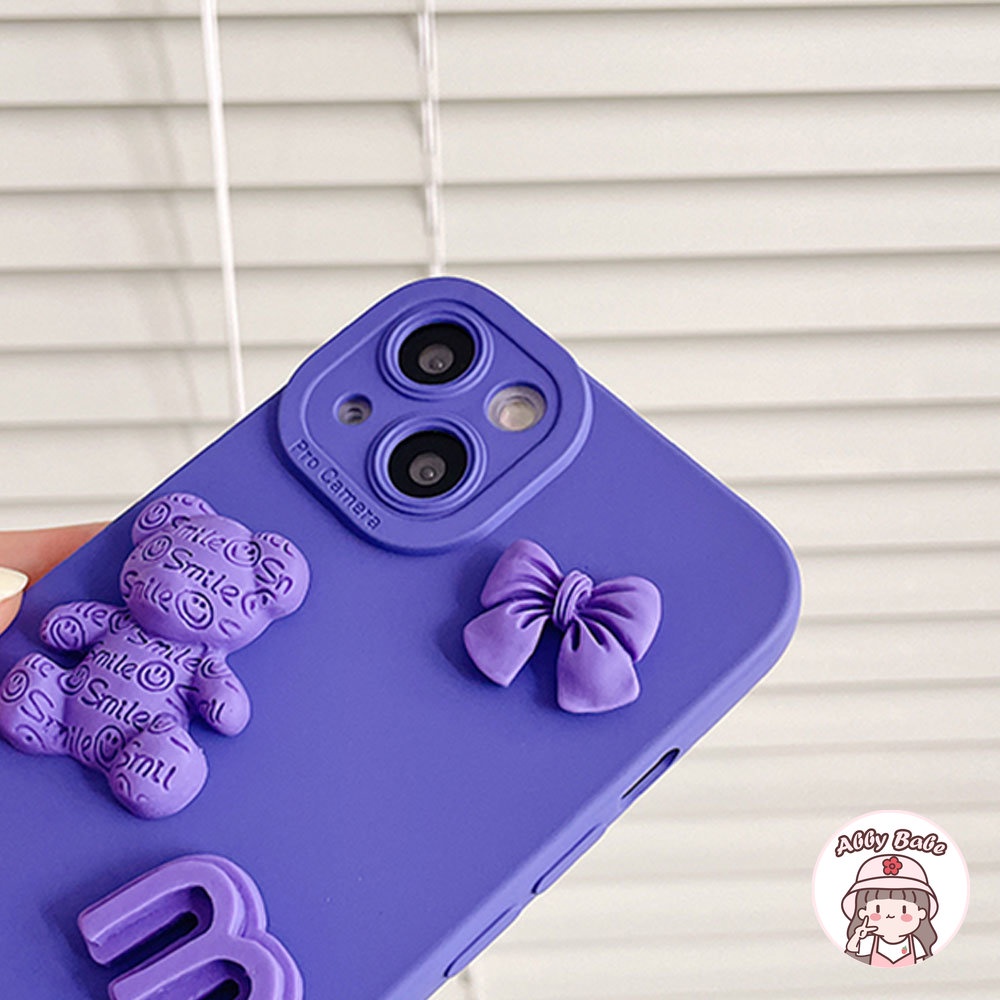 Ốp Điện Thoại TPU Mềm Hình Gấu 3D Chống Mồ Hôi Cho IPhone 14 Pro Max 11 7Plus 13 12 11 Pro Max X XS