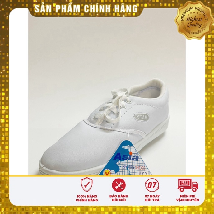 [ASIA CHÍNH HÃNG] Giày Asia cột dây trắng Nam - Nữ, giày bata học viên màu trắng