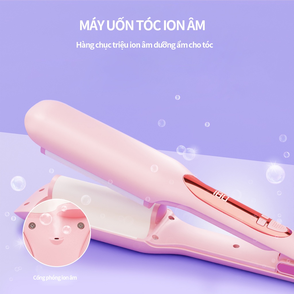 Lesa  máy bấm tóc gợn sóng máy uốn tóc cầm tay dụng cụ uốn trứng Curl tạo tác Ion âm máy uốn tóc gợn sóng