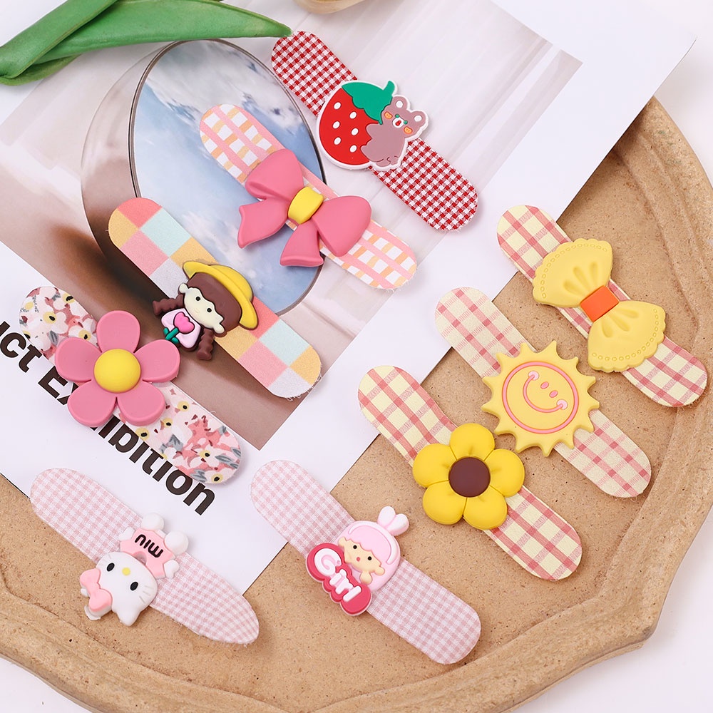 Kẹp Tóc Họa Tiết Hoạt Hình Phong Cách Hàn Quốc Xinh Xắn Cho Bé Gái