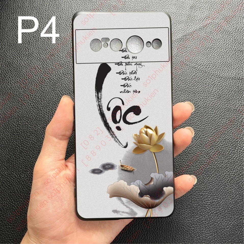Ốp lưng Google pixel 7 pro dẻo in hình thư pháp nhiều mẫu đẹp