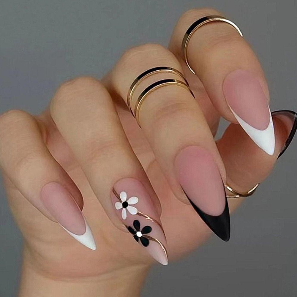 DIACHAVN Set 24 Móng Tay Giả Hình Hoa