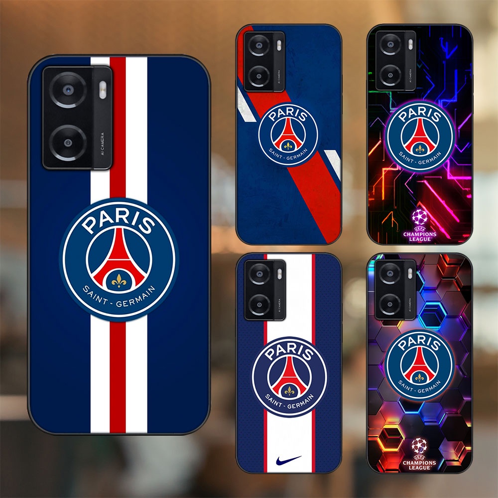 Ốp lưng Oppo A57 4G viền đen in hình CLB Bóng Đá PSG Paris Saint Germain