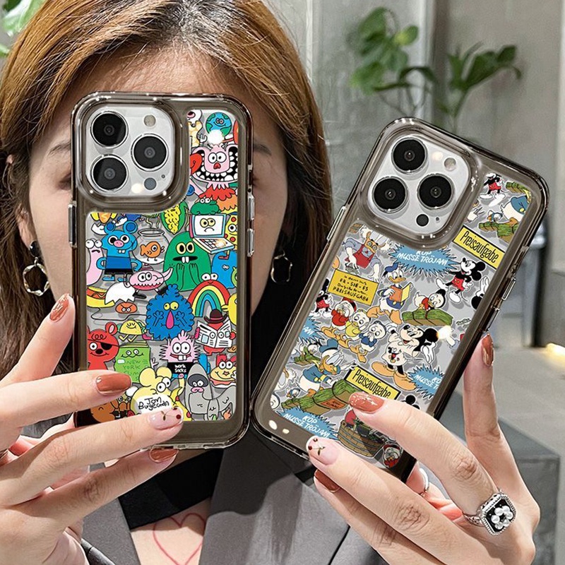 Ốp Điện Thoại Mềm Trong Suốt Chống Sốc In Hình Quái Vật Cho IPhone 14 Pro Max 13 12 11 XR XS X 8 7 6 6S Plus SE 2020