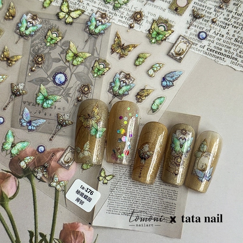 sticker lụa 5d cao cấp trang trí nail ta176