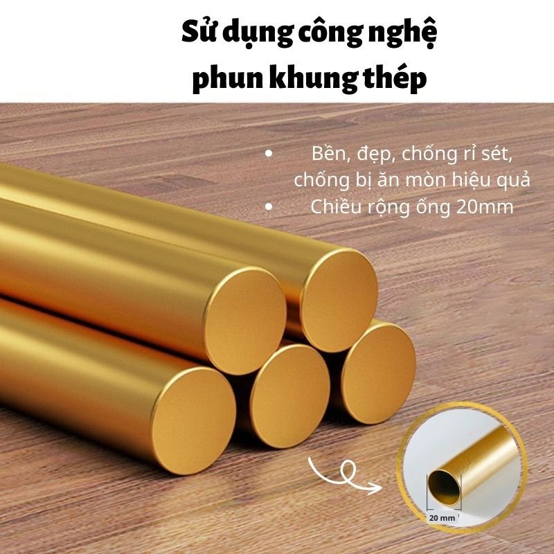 Cây Treo Quần Áo Inox 8 Móc Giá Treo Quần Áo Đế Bằng Đá Cao Cấp HIGO