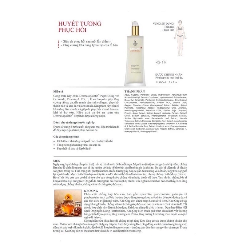 Huyết Tương Phục Hồi Da EVENSW/ISS REGENERATING PLASMA