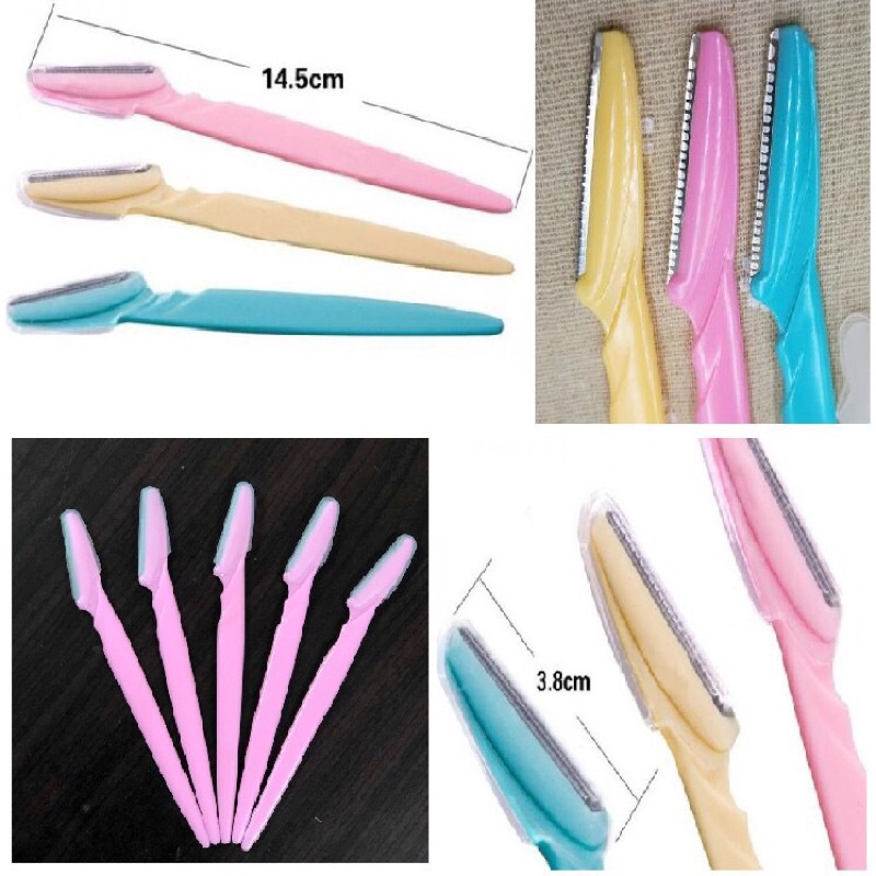 Dao cạo lông mày thép không gỉ tiện dụng màu ngẫu nhiên