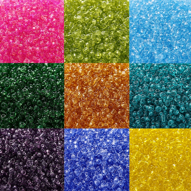 1000 Hạt xâu chuỗi ST.KUNKKA làm trang sức bằng thủy tinh 2mm 20 màu sắc tùy chọn