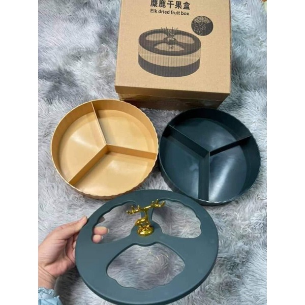 Khay Mứt Hươu 2 Tầng Cao Cấp Sang Trọng