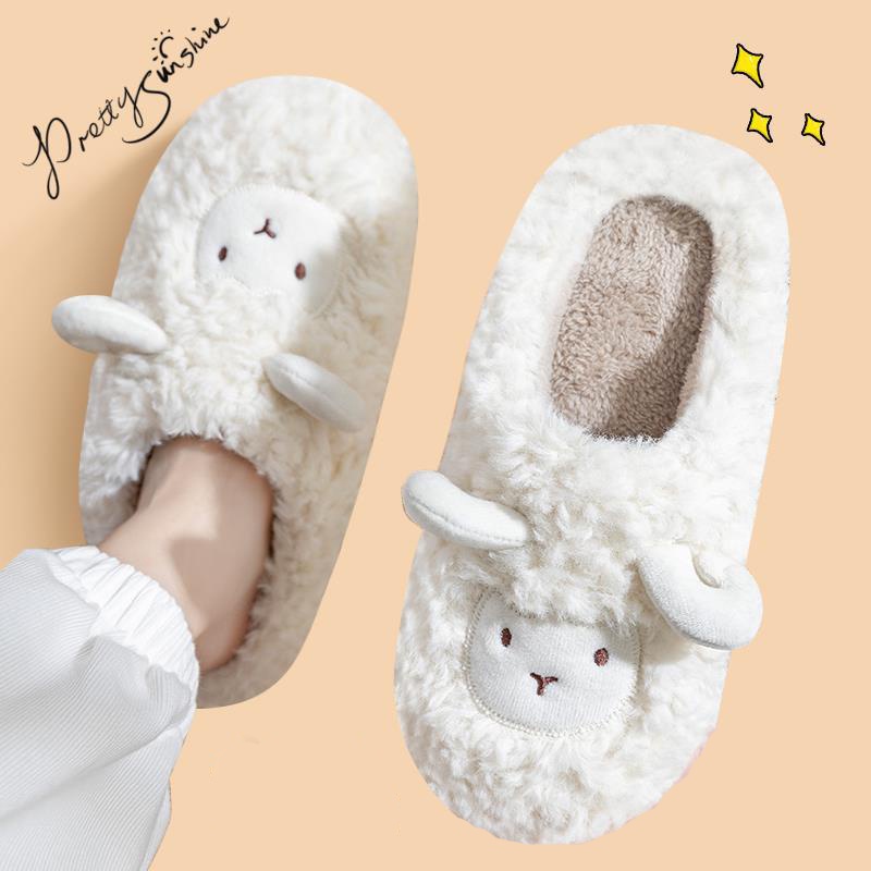 Dép Bông Đi Trong Nhà Ấm Áp Kiểu Hoạt Hình Đáng Yêu Cho Cặp