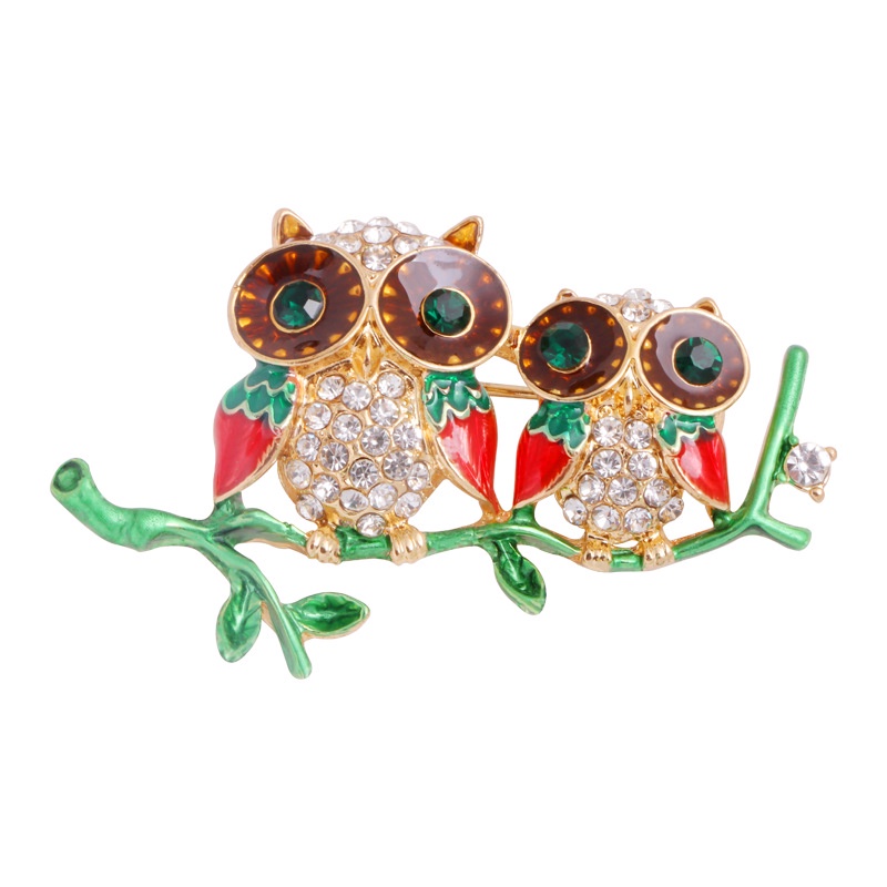 Ghim CàI ÁO HìNh Chú Cú MèO ĐíNh Kim Cương Giả ThờI Trang Cho Nữ