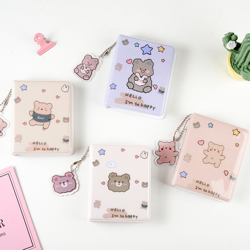 Album Ảnh 3 Inch 36 Ngăn In Hình Gấu Dễ Thương Dùng Làm Quà Tặng