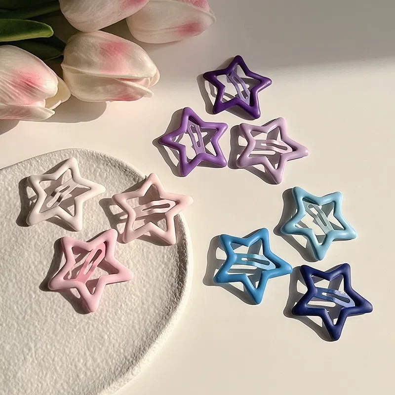 Kẹp Tóc Kim Loại Thiết Kế Đơn Giản Phong Cách Hàn Quốc