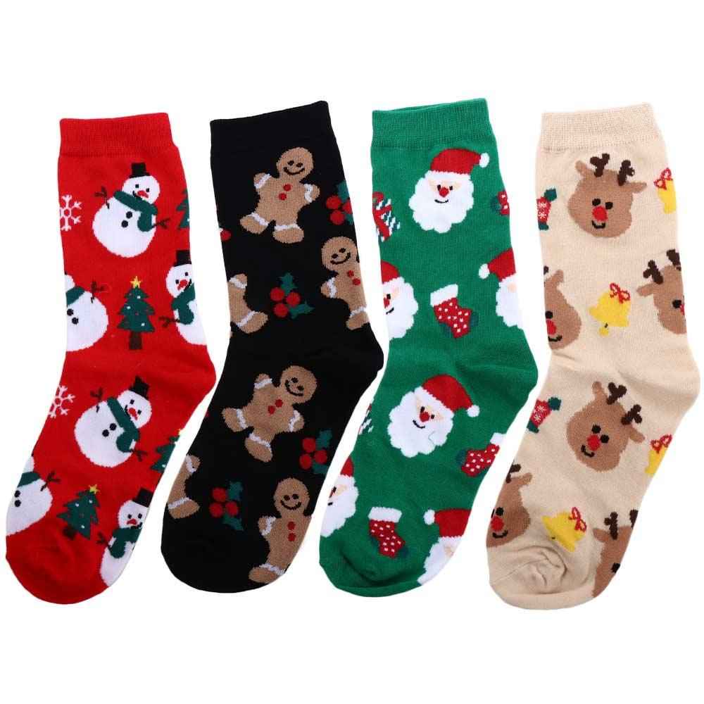 EXPEN Đôi Vớ Cotton HọA TiếT GiáNg Sinh Dễ Thương Cho Nữ