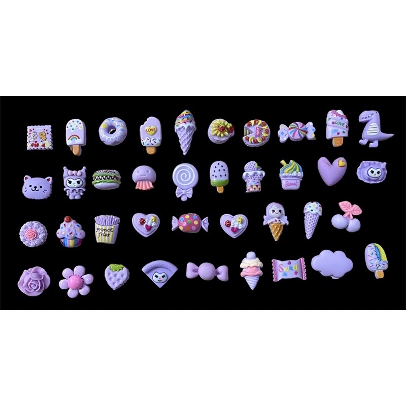 Set 10 sticker 3d gắn dép crocss theo màu sắc