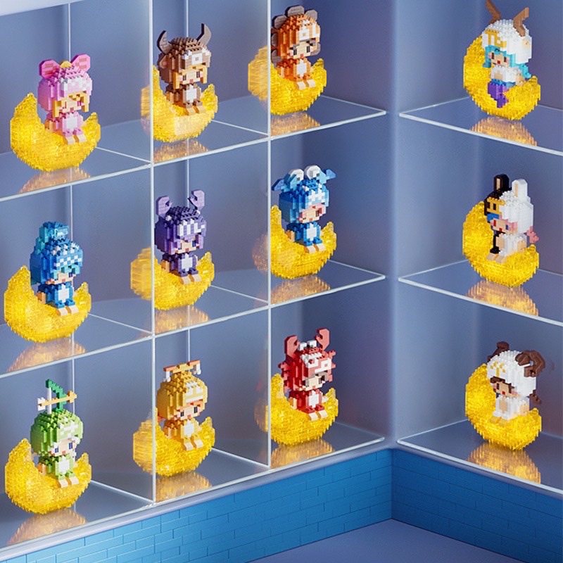 Mô hình lego 12 cung hoàng đạo, có đèn, cực yêu