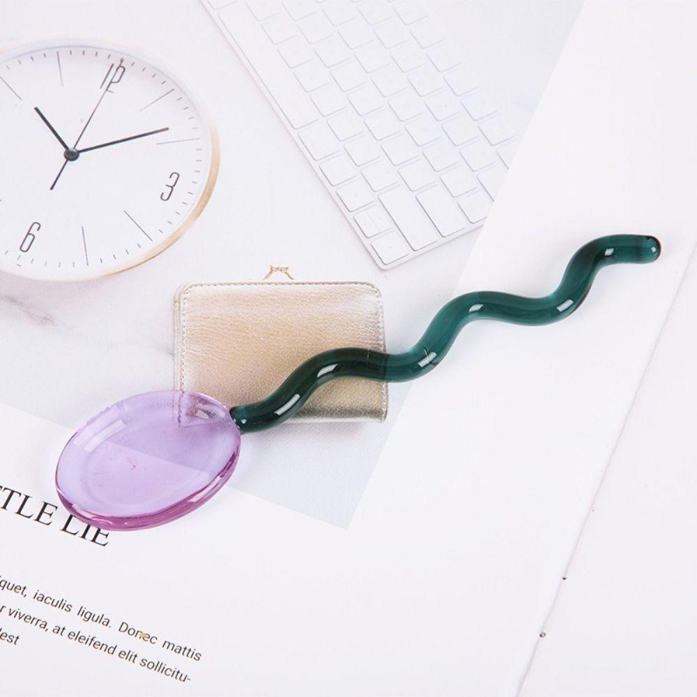 YIYU Muỗng Khuấy Đồ Tráng Miệng Hình Sóng Biển Sáng Tạo Cho Nhà Bếp