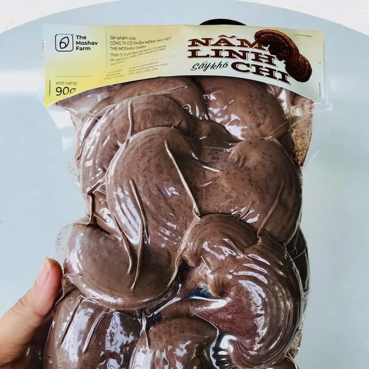 Nấm Linh Chi Sấy Khô The Moshav Farm Giúp An Thần, Ngăn Lão Hóa, Giảm Chứng Chán Ăn - Mất Ngủ, Giúp Giảm Cân 1 Gói 90gr