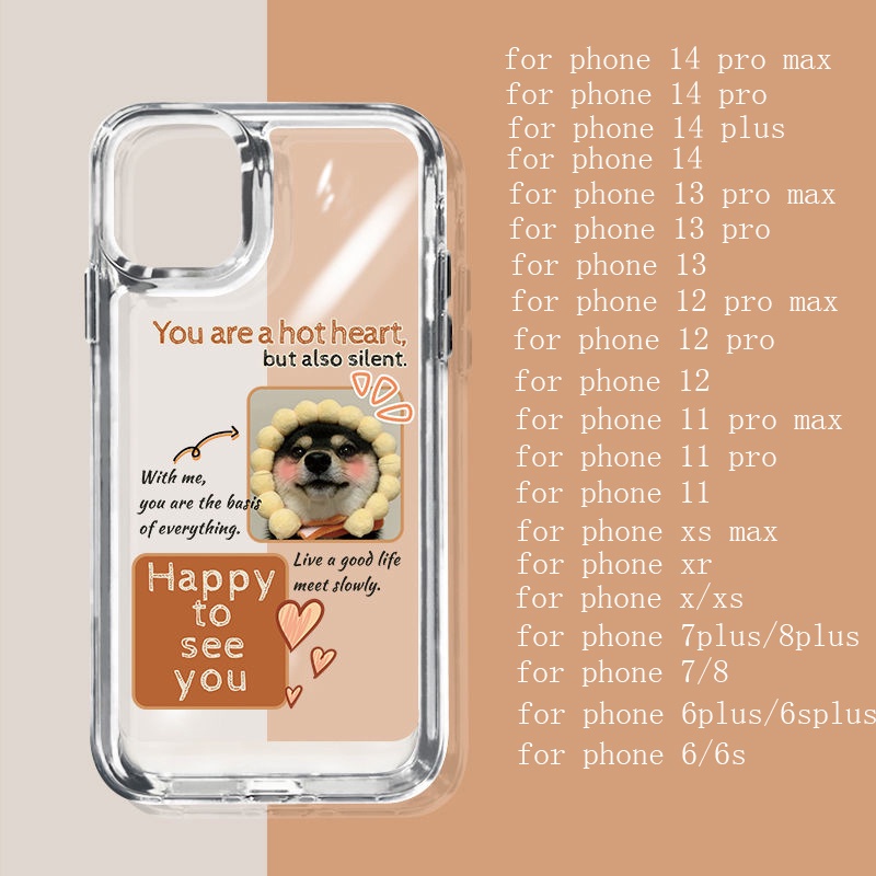 Ốp Điện Thoại Mềm Trong Suốt Chống Sốc In Hình Chú Chó Cho IPhone 14 11 Pro Max 13 12 8 7 Plus XS X XR 6 6S SE 2020