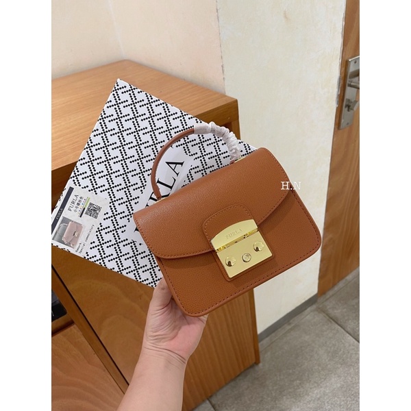 Túi da sần chữ F quai xách fullbox