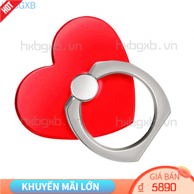 Giá Đỡ Dạng Nhẫn Xoay 360 Độ Hình Trái Tim Cho Điện Thoại
