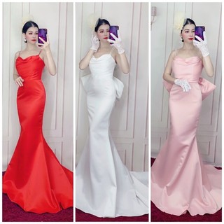 ĐẦM BODY ĐUÔI CÁ CỔ ĐỔ NƠ LƯNG( đầm, nơ lưng) - hình thật
