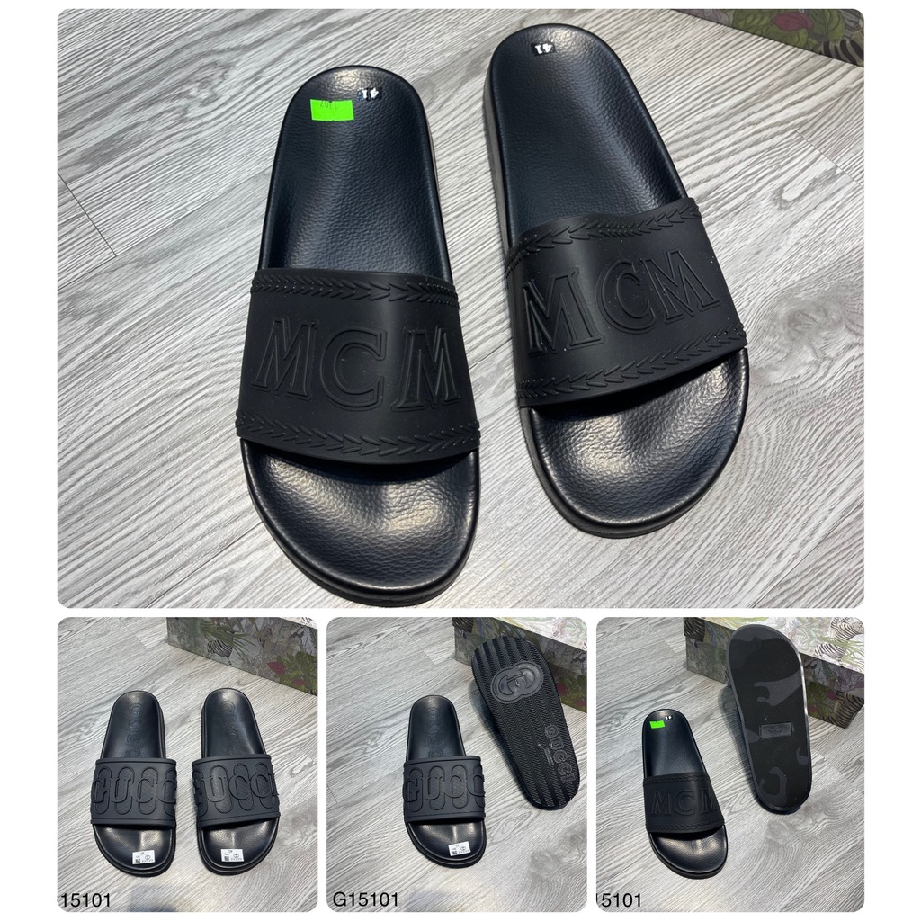 Dép Nam Mcm Quai Cao Su Chữ Dập Nổi - Dép MCM Cho Nam