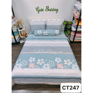 Bộ drap giường cotton hàn quốc - 100% cotton - niceday xanh