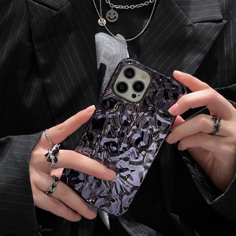 Ốp Điện Thoại Chống Sốc Họa Tiết Gợn Sóng Cá Tính Cho iPhone 14 13 12 11 Pro Max Mini XS XR X 8 7 Plus