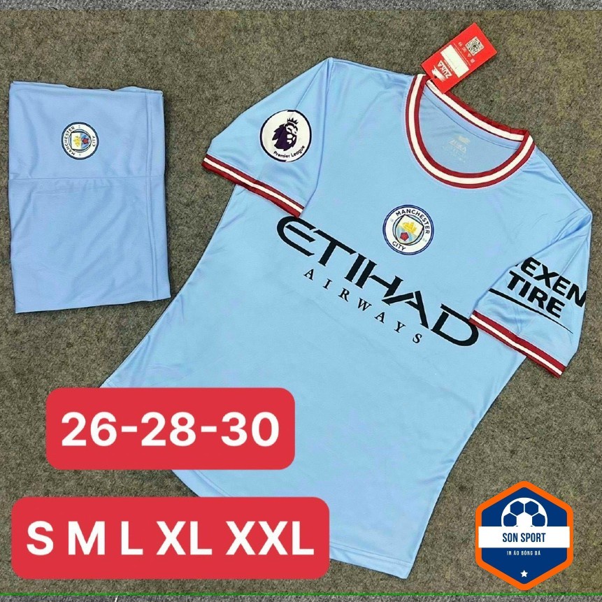 Bộ Quần Áo Bóng Đá Trẻ Em Thun Thái CLB M.U, Man.city, Chelsea, P.S.G..