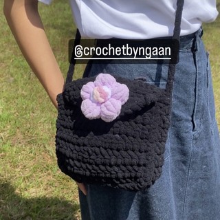 Túi len hình hoa handmade || crochet flower bag | ảnh thật