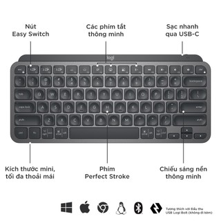 Combo bàn phím Logitech MX Keys Mini và chuột Logitech MX Master 3S