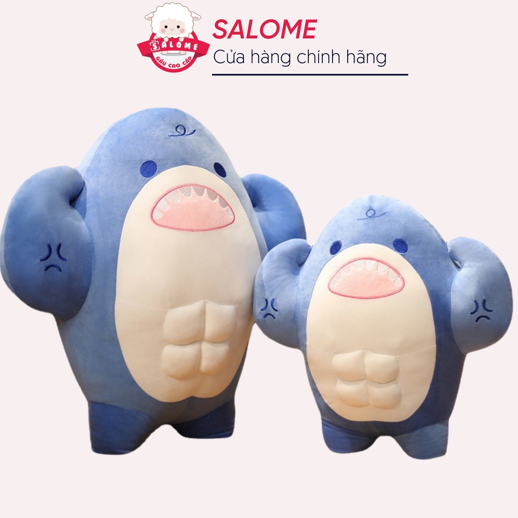 Gấu Bông Con Cá Mập Xanh Cơ Bắp Có Múi Bụng Cute To Khổng Lồ SALOME TP HCM