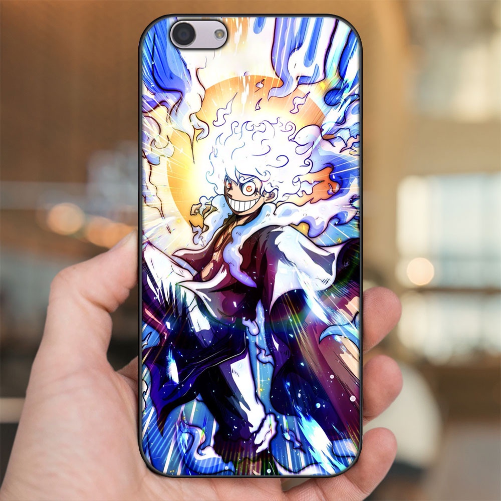 Ốp lưng Oppo F1s, F3, F3 Plus viền đen in hình Luffy Gear 5 Nika One Piece Đảo Hải Tặc