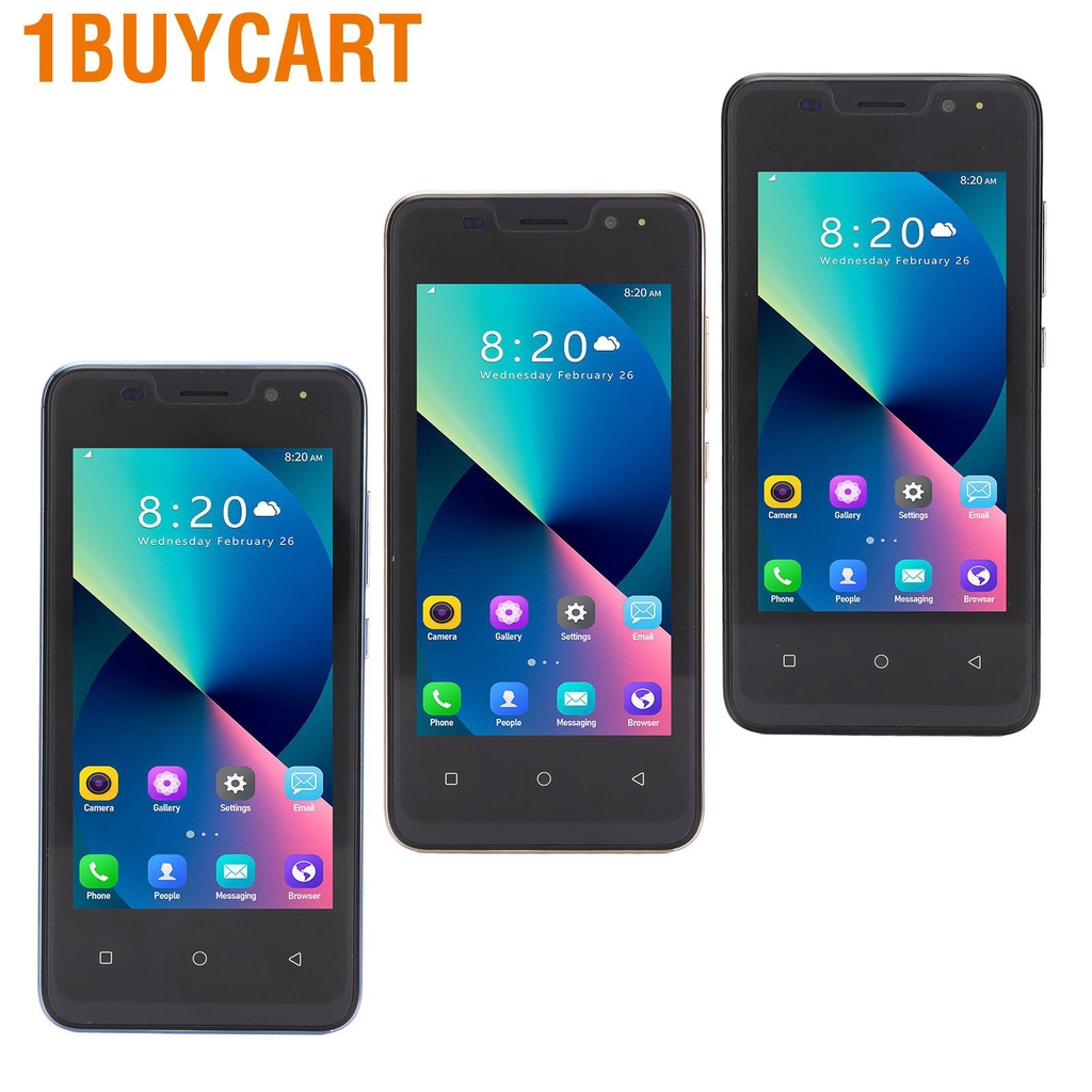 1buycart I13 Unlocked Smartphone for Android 11 4.66in 1 GB RAM 8GB ROM Mobile Phone 128G Expansion US Plug 100‑240V