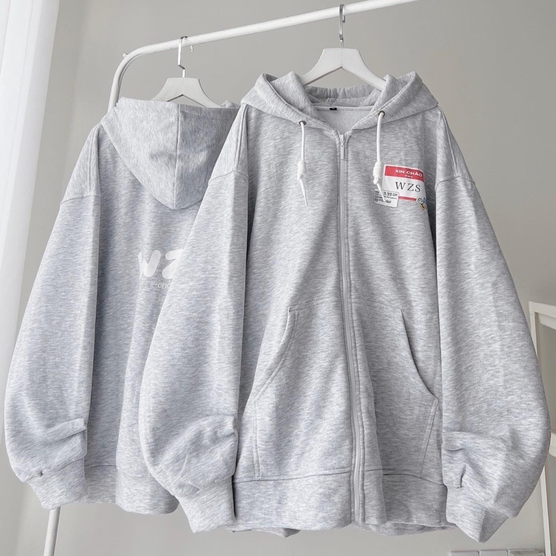 ( chính hãng ) Áo khoác Nỉ Nam Nữ Form Rộng Tag XIN CHÀO