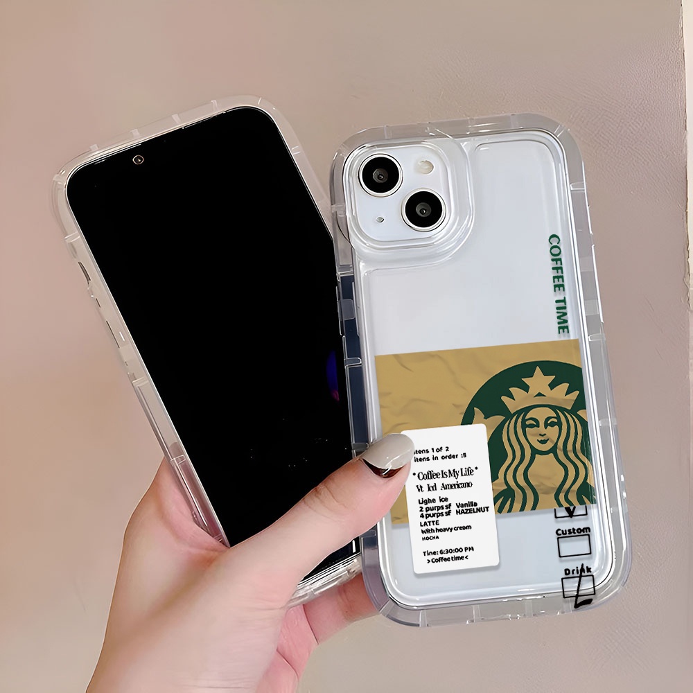Ốp Điện Thoại Trong Suốt Hình Ly Cà Phê Cho iphone 14promax 11 13 12 7Plus X XS Max