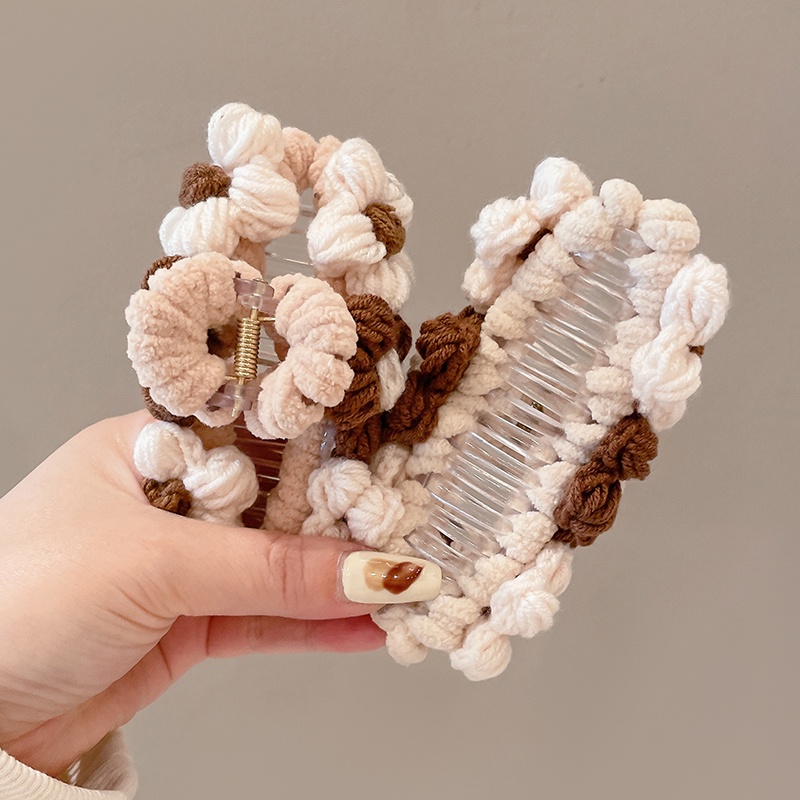 Kẹp Tóc Hình Cá Mập Bằng Lông Nhung Thời Trang Thu Đông Hàn Quốc Cho Nữ