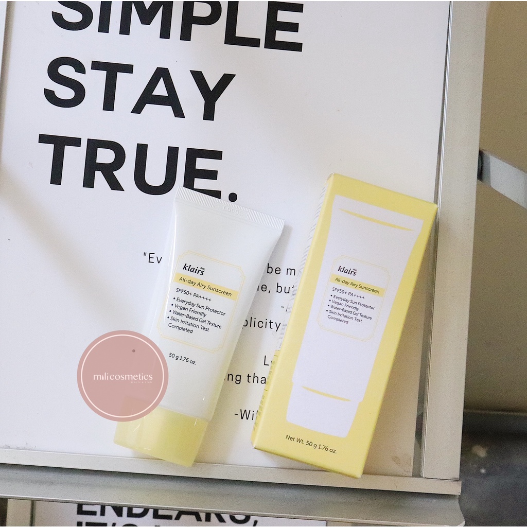 Kem chống nắng  Klairs All day Airy sunscreen SPF50+ PA++++ 50ml