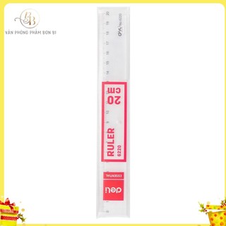[Free Ship]Combo 2 Thước kẻ trong suốt  20cm DELI -  E6220, nhà sách, văn phòng phẩm giá rẻ