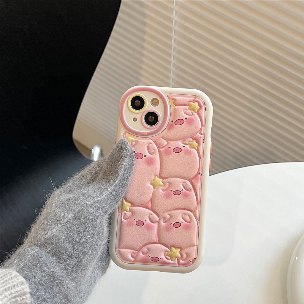 Ốp Điện Thoại Da Viền tpu Dẻo In Họa Tiết Hoạt Hình Góc Tròn Cho iphone 15 pro max 14 pro max 13 pro max 12 pro max