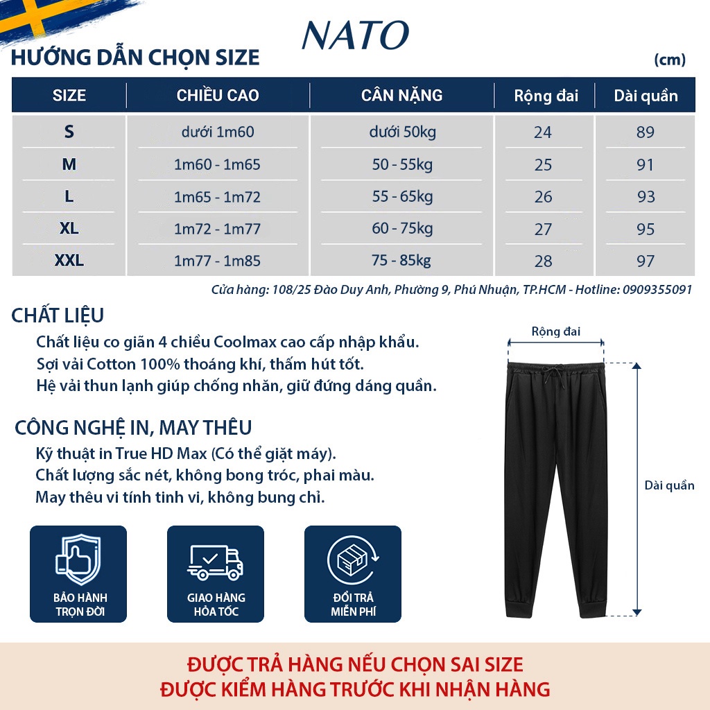Quần Dài Thể Thao Nam FIT Cotton Vải Thun Lạnh Cao Cấp Trơn Basic Màu Đen Đẹp Jogger Nỉ Vải Gió Có Túi Lỗ Khí NATO