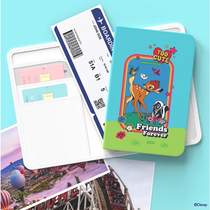 Disney Bao Da Bọc Hộ Chiếu Chống Trượt Phong Cách retro