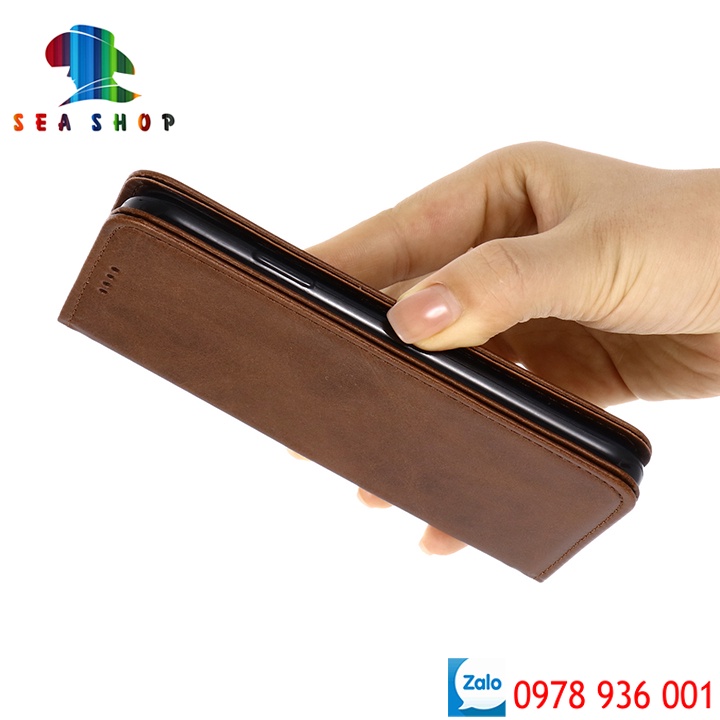 Bao da Samsung A50, A30S, A50S - Thiết kế dạng ví sang trọng - Có ngăn cài thẻ - tien - Nắp gập 2 mặt làm bằng da lộn