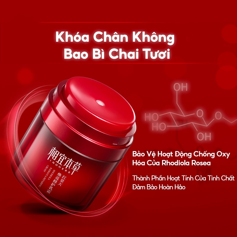 Kem dưỡng da INOHERB Rhodiola Radiant phục hồi chống oxy hóa cấp ẩm chăm sóc hiệu quả 8g