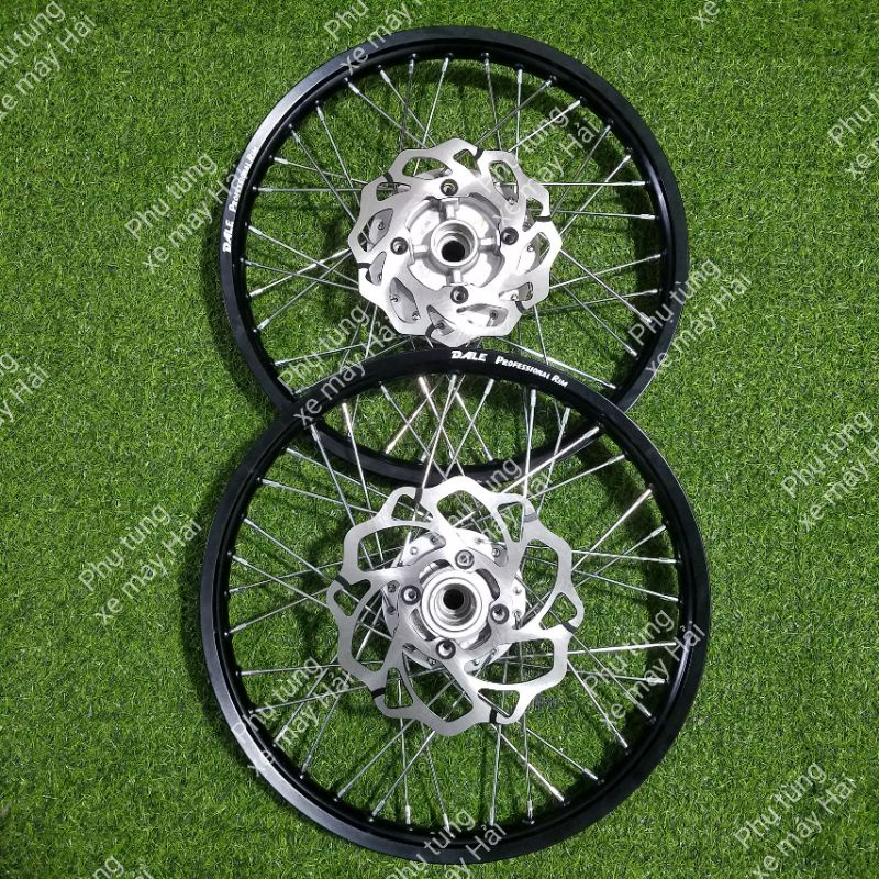 Bánh căm exciter 135 đùm x1r bạc căm mạ crom yaguso thái niềng nhôm kèm đĩa trước sau như hình msp 0152