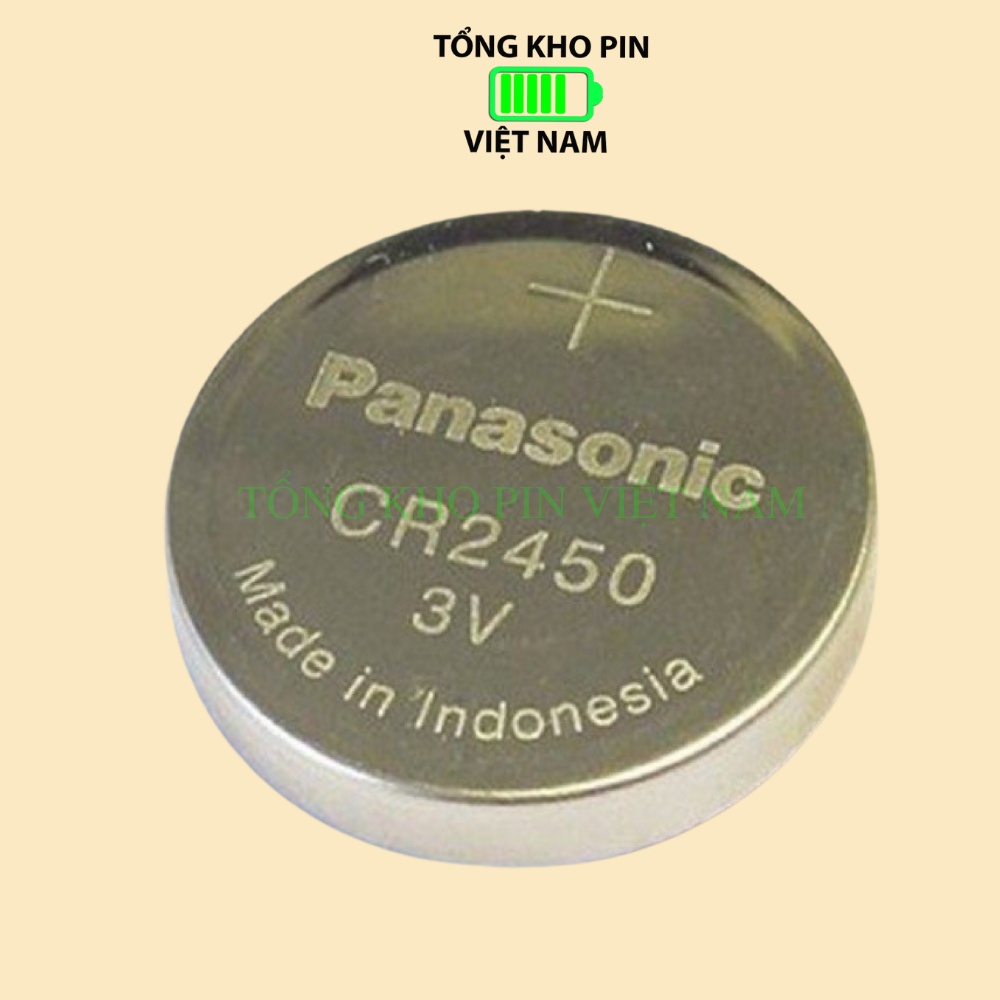 Pin CR2450 Panasonic 2450 3V Lithium hàng chính hãng - Vỉ 1 viên pin điều khiển ô tô
