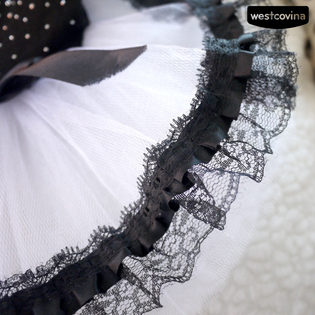 [COD]♘Đầm Cotton Đính Nơ Phong Cách Công Chúa Thời Trang Xuân Hè Xinh Xắn Cho Thú Cưng